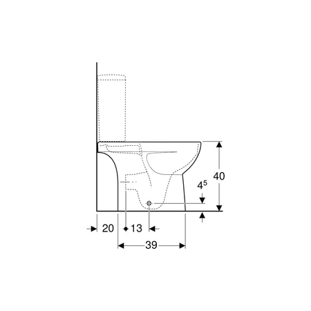 Deska sedesowa Geberit Selnova Compact, mocowanie od góry: Wolne opadanie=Nie, Zawiasy wypinane=Nie, Mocowanie=Od góry, Biały / Błyszczący