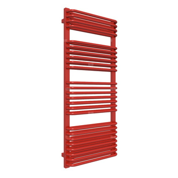 Grzejnik drabinkowy TERMA TYTUS, podłączenie SX, wym. 1260 x 540 mm, kolor czerwony drogowy RAL3020, moc 1002W