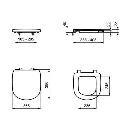 Siedzisko owinięte 365x390x45 mm - TEMPO