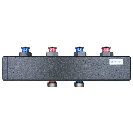 Rozdzielacz do instalacji c.o. AFRISO KSV 125-2 GZ 1 1/2'', 2-obieg. Nakrętka 1 1/2'', max. 70 kW