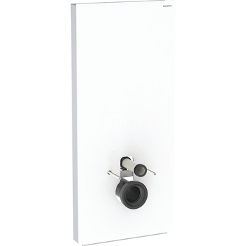 Moduł sanitarny do WC wiszącego GEBERIT Monolith Plus, 1140 mm x 505 mm x 106 mm, front: biały, bok: aluminium