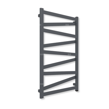 Grzejnik elektryczny TERMA VIPERA ONE 990 x 600 mm, kolor metaliczna czerń, moc 400 W, podłączenie E8, kabel prosty bez wtyczki szary