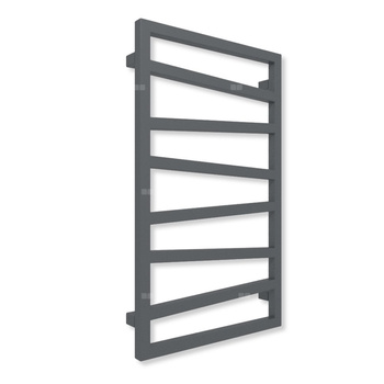 Grzejnik elektryczny TERMA ZIGZAG 830 x 500 mm, kolor szterling, moc 300 W, podłączenie E8, kabel spiralny z wtyczką