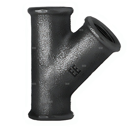 Trójnik ODLEWNIA ZAWIERCIE 30/165 45' żeliwo (czarny) 1/2'' x 3/4'' x 3/4'' (GW gazowy walcowy x GW gazowy walcowy x GW gazowy walcowy)