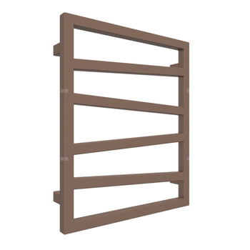 Grzejnik drabinkowy TERMA ZIGZAG, podłączenie SX, wym. 600 x 500 mm, kolor brązowy blady RAL8025, moc 248W