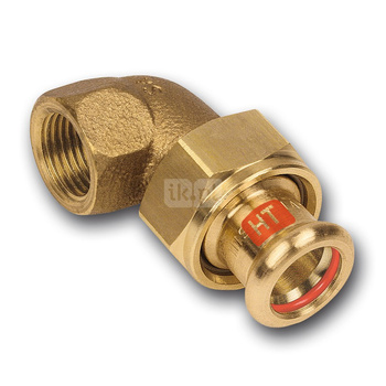 Śrubunek 45' SANHA Press Solar trzyczęściowy, miedź, 22 mm x 1'' (zw x GW)