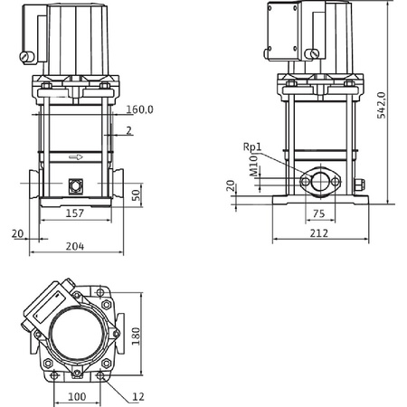 Wilo-MVIS 209-1/16/K/3-400-50-2 wysokociśnieniowa cicha pompa do wody