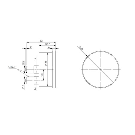 Ciśnieniomierz różnicowy AFRISO KP Dif D911 0/160 mbar mosiądz G1/4B aksjalne fi 63, kl. 1.6%
