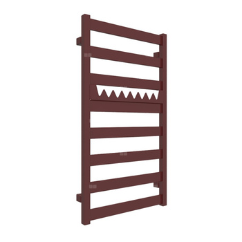 Grzejnik elektryczny TERMA VIVO 910 x 500 mm, kolor red wine, moc 400 W, podłączenie E8, kabel spiralny z wtyczką