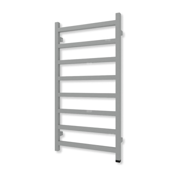 Grzejnik elektryczny TERMA SIMPLE ONE 960 x 500 mm, kolor stal nierdzewna, moc 400 W, podłączenie E8, kabel prosty bez wtyczki szary