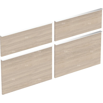 Zestaw frontów szuflad do dolnej szafki pod umywalkę GEBERIT iCon, kol. dąb melamina, struktura drewna szer.1200 mm