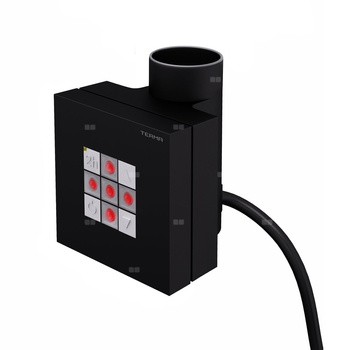 Sterownik TERMA KTX 2 Karton, RAL 9005 mat, kabel prosty z wtyczką [czarny, 1,5m, logo Terma, instr. TERMA]