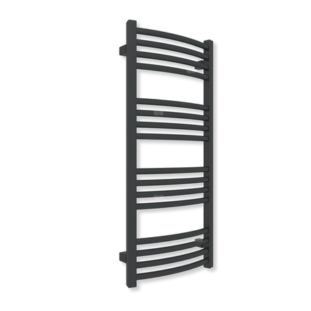 Grzejnik drabinkowy TERMA LENA, podłączenie SX, wym. 900 x 400 mm, kolor czarny jak kruk mat RAL9005 (farba), moc 326W