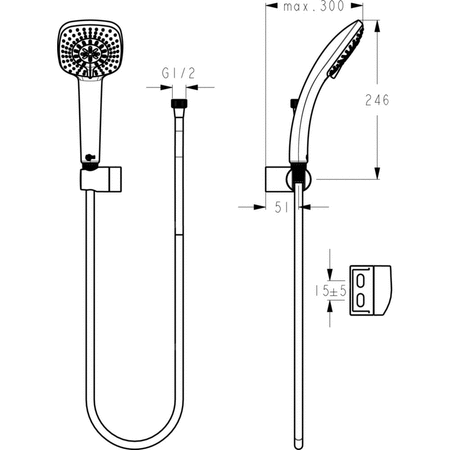 IDEALRAIN CUBE ZESTAW PUNKTOWY M Z 3F