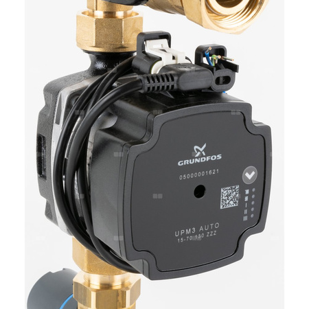Grupa pompowa AFRISO BTU 501 nakrętka x nakrętka 1'' x 1'', z zaworem mieszającym, z pompą obiegową Grundfos UPM3 Auto