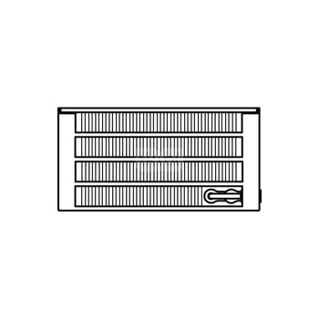 Konwektor Kermi V-Kon S Typ44 BH70x255x5800mm QN5411, weiß, 6 bar, o. Abd., Vent. re