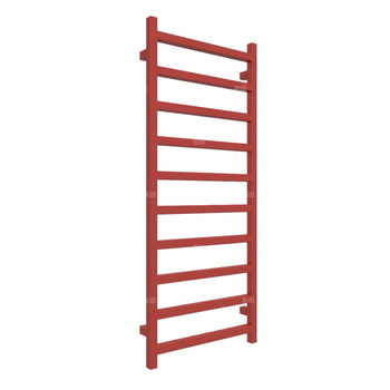 Grzejnik drabinkowy TERMA SIMPLE, podłączenie SX, wym. 1200 x 500 mm, kolor czerwony ognisty RAL3000, moc 440W