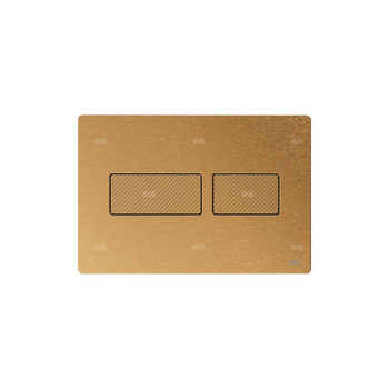 Przycisk spłukujący do stelaża (Mechaniczny) TECE solid metal, kolor mosiądz szczotkowany o strukturze diamentowej