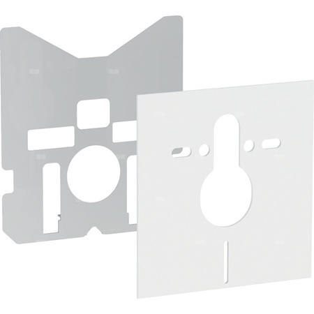 Płyta usztywniająca z zestawem do izolacji akustycznej do modułu sanitarnego Geberit Monolith do wiszącej miski WC, obudowa przednia z gresu szkliwionego