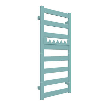 Grzejnik drabinkowy TERMA VIVO, podłączenie SX, wym. 910 x 400 mm, kolor turkusowy pastelowy RAL6034 (farba), moc 295W