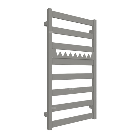 Grzejnik drabinkowy TERMA VIVO, podłączenie SX, wym. 910 x 500 mm, kolor ciemne aluminium metaliczny RAL9007 (farba), moc 350W