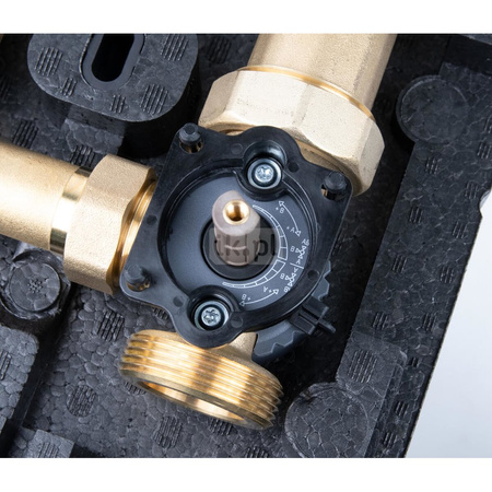 Grupa pompowa AFRISO PrimoTherm K 180-2 DN 25 WP 3-WM-R GZ x GW 1 1/2'' x 1'', z zaworem mieszającym, z izolacją, z pompą obiegową Wilo Para SC 25/6