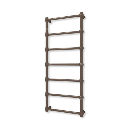 Grzejnik elektryczny TERMA RETRO 1170 x 500 mm, kolor szlachetny brąz, moc 300 W, podłączenie E8, kabel spiralny z wtyczką