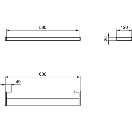 CONCA PORĘCZ PODW. 60 CM KW SILVER STORM