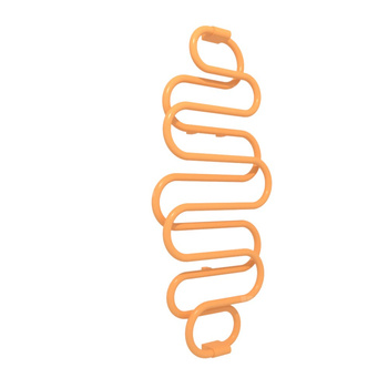 Grzejnik elektryczny TERMA PERŁA E 1360 x 500 mm, kolor żółty pastelowy RAL1034, moc 284 W, podłączenie EX, kabel prosty z wtyczką srebrzysty