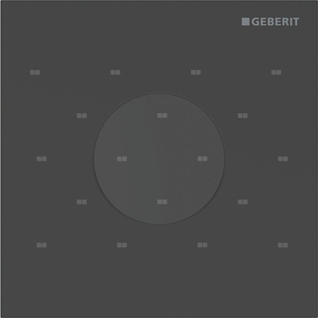 Płyta przykrywająca Geberit typ 40, okrągła: Czarny mat / Z powłoką easy-to-clean