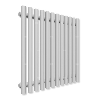 Grzejnik elektryczny TERMA TUNE VWS E 600 x 590 mm, kolor szary mleczny RAL7047, moc 400 W, podłączenie E7, kabel prosty bez wtyczki z maskownicą