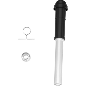 Zestaw podstawowy C33x (2504), pionowy zestaw powietrzno-spalinowy fi60/100 koncentryczny, do podłączenia od góry kotła, tworzywo polimerowe PP /stal (zakończenie w kolorze czarnym)