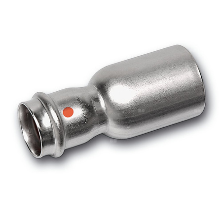 Nypel SANHA NiroTherm Press redukcja, stal nierdzewna, 54 mm x 28 mm (zz x zw)