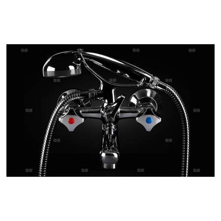 Bateria wannowa ścienna KFA Armatura STANDARD, kolor chrom