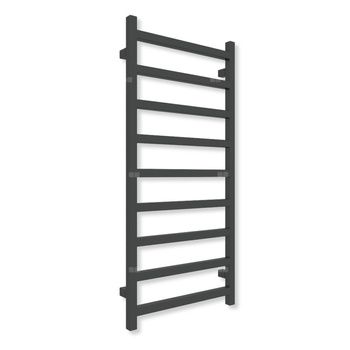 Grzejnik elektryczny TERMA SIMPLE 1080 x 500 mm, kolor czarny jak kruk soft, moc 400 W, podłączenie E8, kabel prosty bez wtyczki z maskownicą