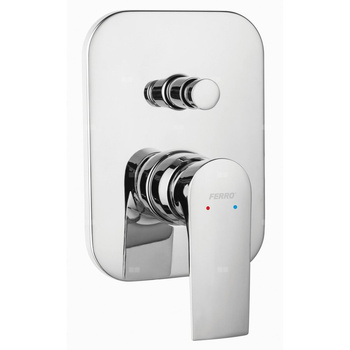 Bateria podtynkowa FERRO ALGEO SQUARE 2-funkcyjna, kolor chrom