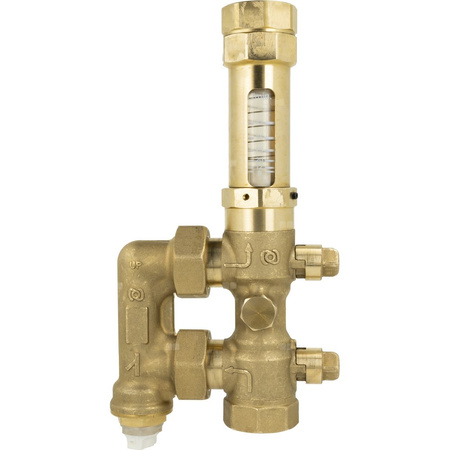 Zespół armatury serwisowej AHS 500 do pomp ciepła, z filtrem siatkowym, z przepływomierzem 5 - 42 l/min, przyłącza GW G1''