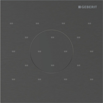 Elektroniczny zawór spłukujący Geberit do pisuaru, zasilanie bateryjne, Typ 40, stal nierdzewna czarny chrom, okrągły