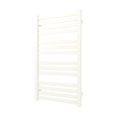 Grzejnik elektryczny TERMA MARLIN 430 x 780 mm, kolor biały drogowy RAL9016, moc 300 W, podłączenie E1, kabel spiralny z wtyczką biały