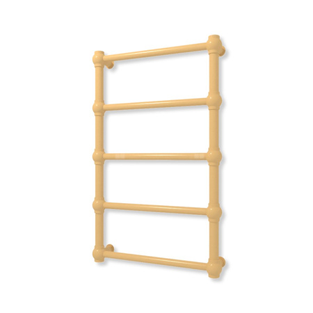 Grzejnik elektryczny TERMA RETRO 800 x 500 mm, kolor szczotkowany mosiądz, moc 200 W, podłączenie E1, kabel spiralny z wtyczką żółty