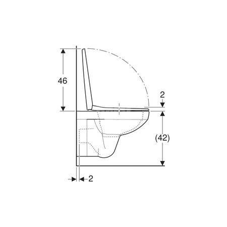 Deska sedesowa Geberit Selnova Square, slim, mocowanie od góry: Biały / Błyszczący, Zawiasy wypinane=Nie, Wolne opadanie=Nie, Materiał zawiasów=Stal nierdzewna