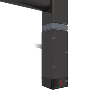 Grzałka TERMA One K30x30, 400W Tuba, Heban, kabel prosty bez wtyczki [czarny, 1,5m, logo Terma, instr. TERMA]