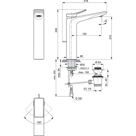 CONCA BATERIA UMYWALKOWA WYS. 5L PUW/M BR GOLD