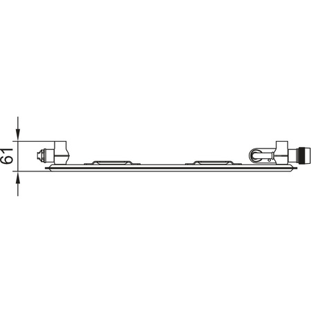 Grzejnik płytowy typ 10 KERMI Profil-V, lewy wym. 600 x 600 mm, kolor biały, moc 361 W