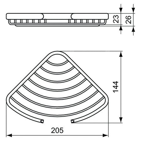 Kosz prysznicowy 205x144x26 mm - CONNECT