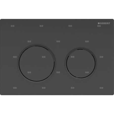 Przycisk uruchamiający Geberit Omega20, przedni/górny, czarny-czarny mat-czarny, prostokątny