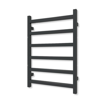 Grzejnik drabinkowy TERMA SIMPLE, podłączenie LX, wym. 720 x 500 mm, kolor czarny jak kruk mat RAL9005 (farba), moc 262W