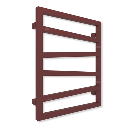 Grzejnik drabinkowy TERMA ZIGZAG, podłączenie SX, wym. 600 x 500 mm, kolor red wine (farba), moc 248W