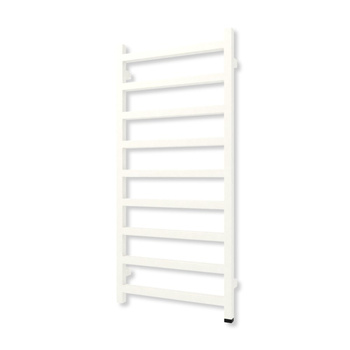 Grzejnik elektryczny TERMA SIMPLE ONE 1080 x 500 mm, kolor biały drogowy RAL9016, moc 400 W, podłączenie E1, kabel spiralny z wtyczką biały