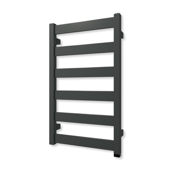 Grzejnik elektryczny TERMA VIVO ONE 670 x 400 mm, kolor grafit, moc 200 W, podłączenie E1, kabel spiralny z wtyczką czarny